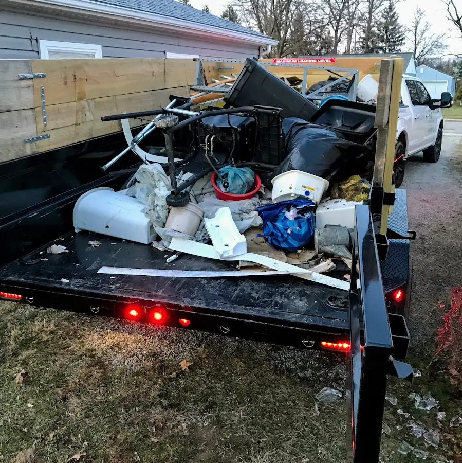 Roll-off dumpster delivered to a residential driveway in Newbern
